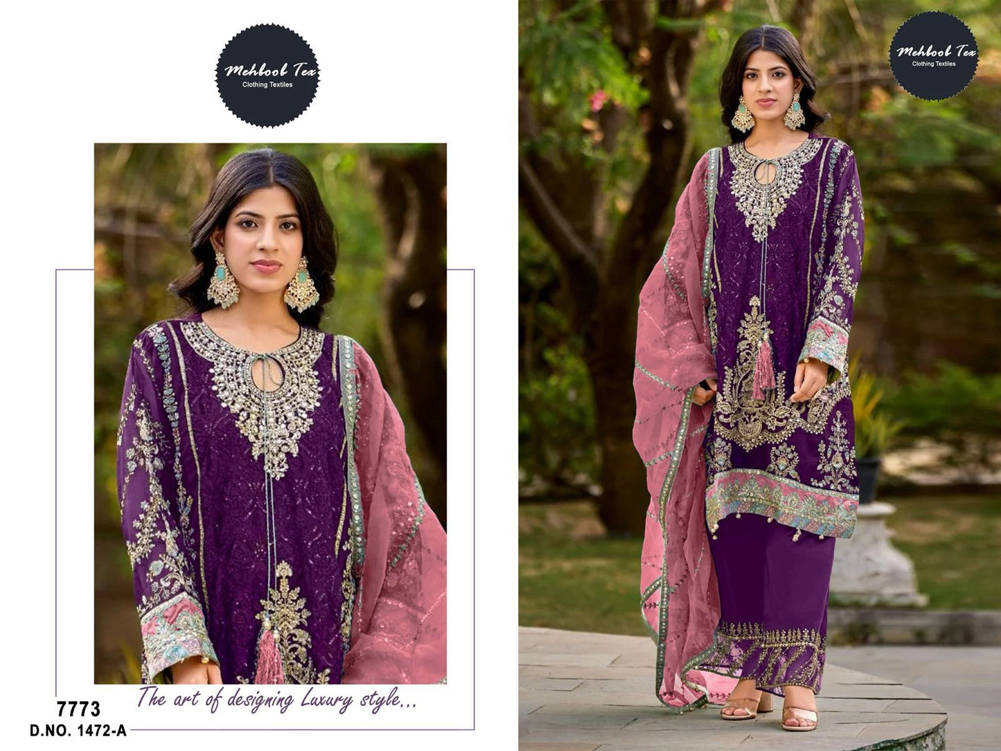 1472A Mehboob Tex Handwork Pakistani Salwar Suits