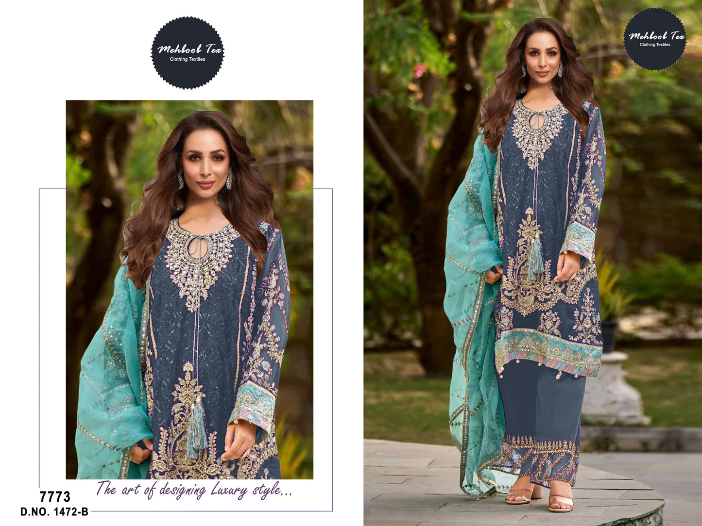 1472B New Colours Mehboob Tex Handwork Pakistani Salwar Suits