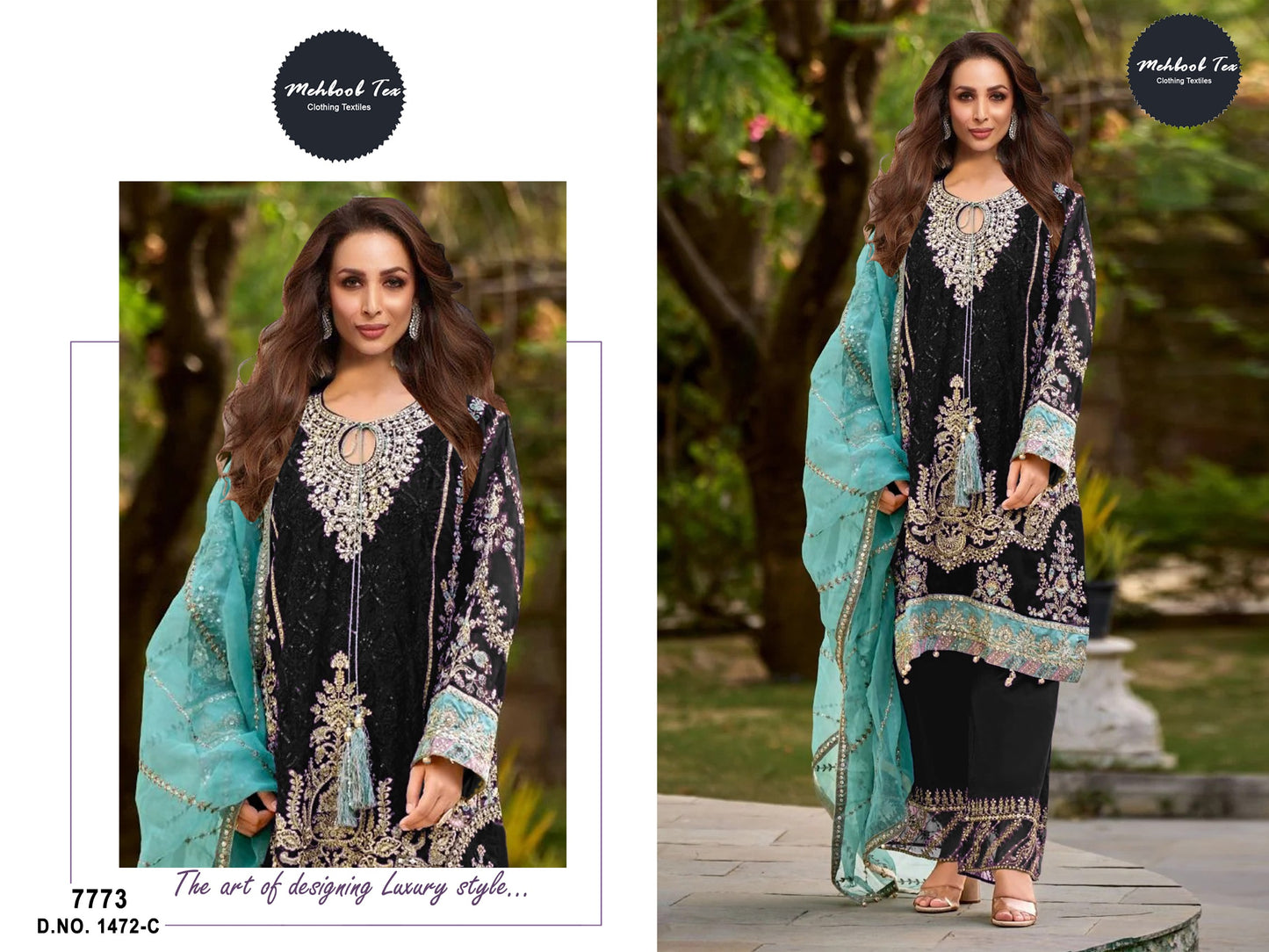 1472C New Colours Mehboob Tex Handwork Pakistani Salwar Suits