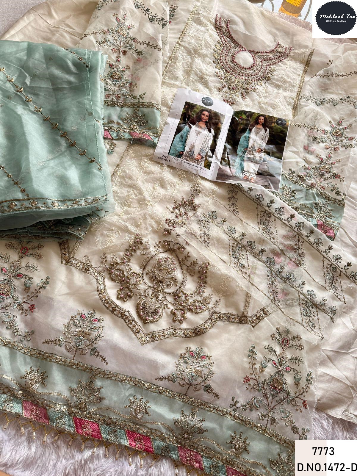 1472D New Colours Mehboob Tex Handwork Pakistani Salwar Suits