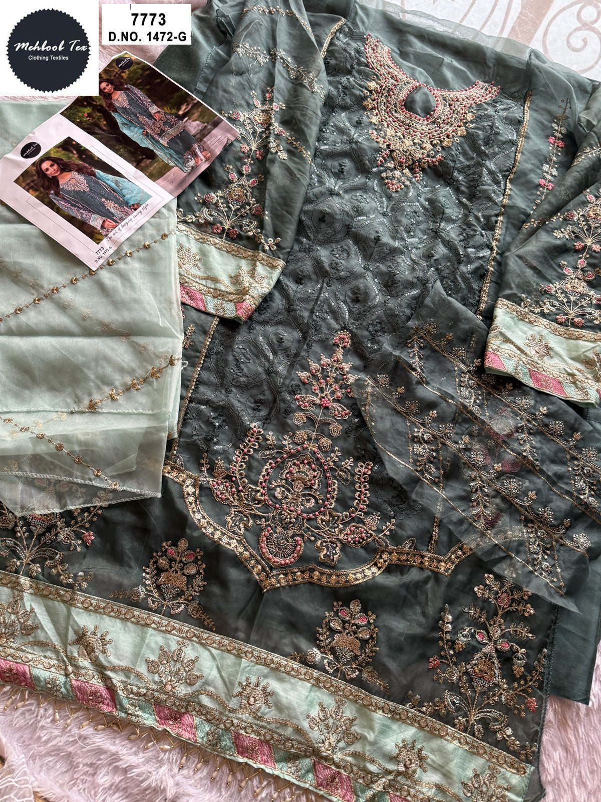 1472G Mehboob Tex Embroidery Pakistani Salwar Suits