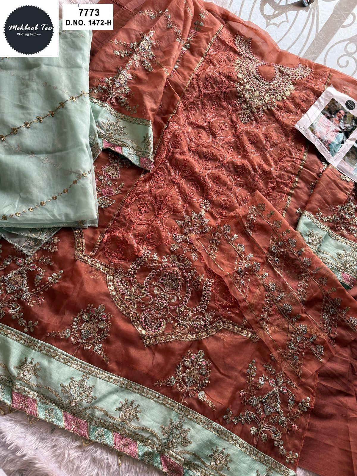 1472H Mehboob Tex Embroidery Pakistani Salwar Suits