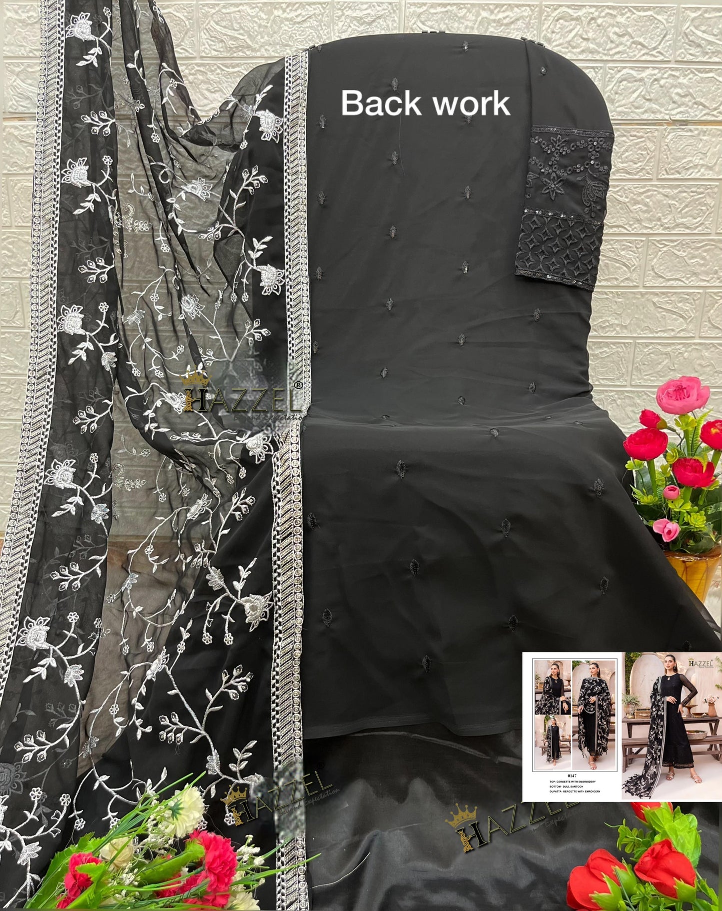 147 Hazzel Moti Work Pakistani Salwar Suits