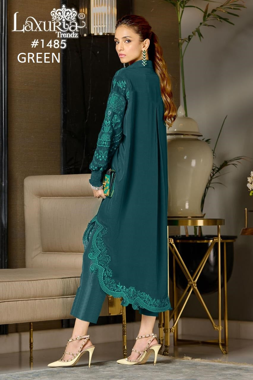 1485 Green Laxuria Trendz Embroidery Pakistani Salwar Suits