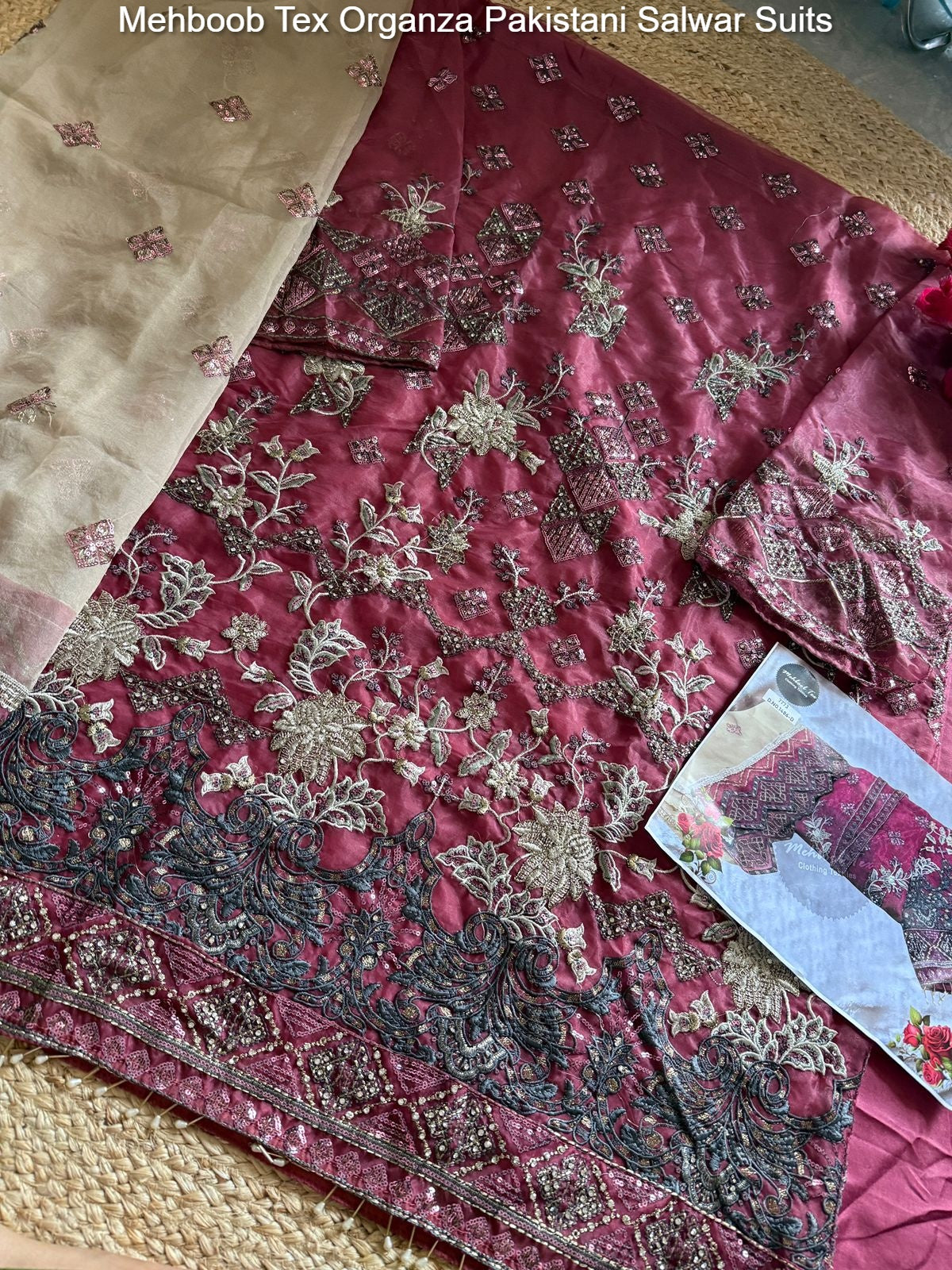 1486D Mehboob Tex Organza Pakistani Salwar Suits