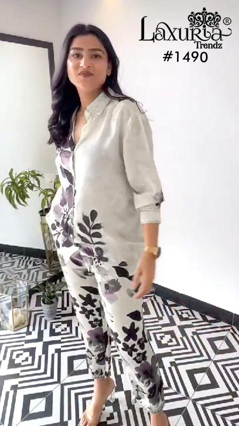 1490 Laxuria Trendz Georgette Co Ord Set