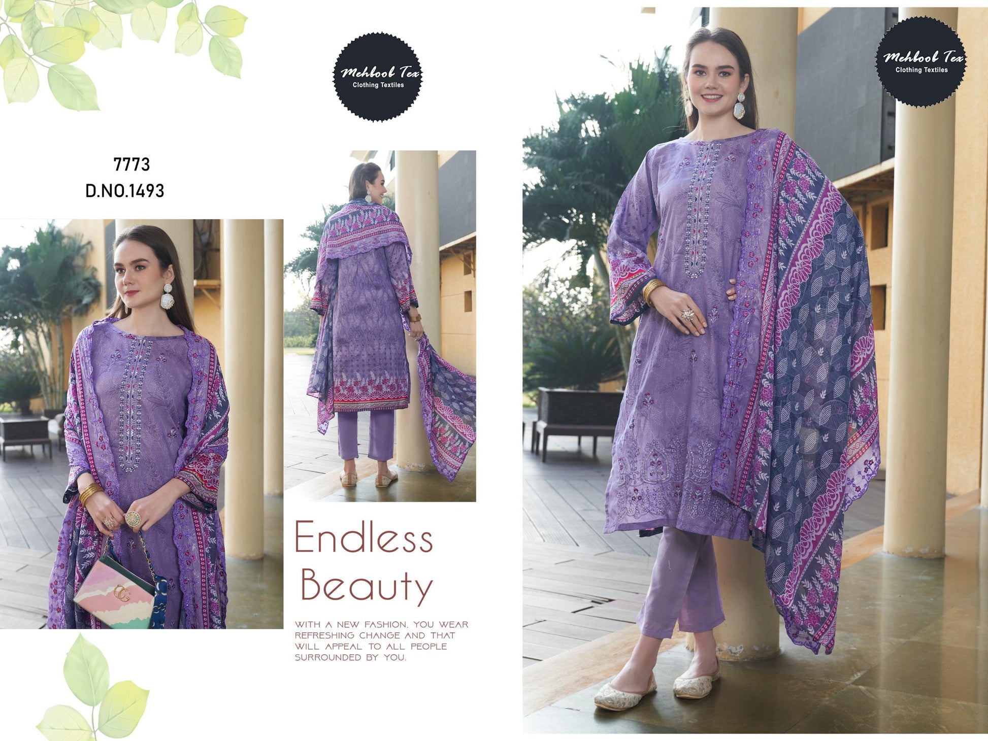 1493 Mehboob Tex Embroidery Pakistani Salwar Suits