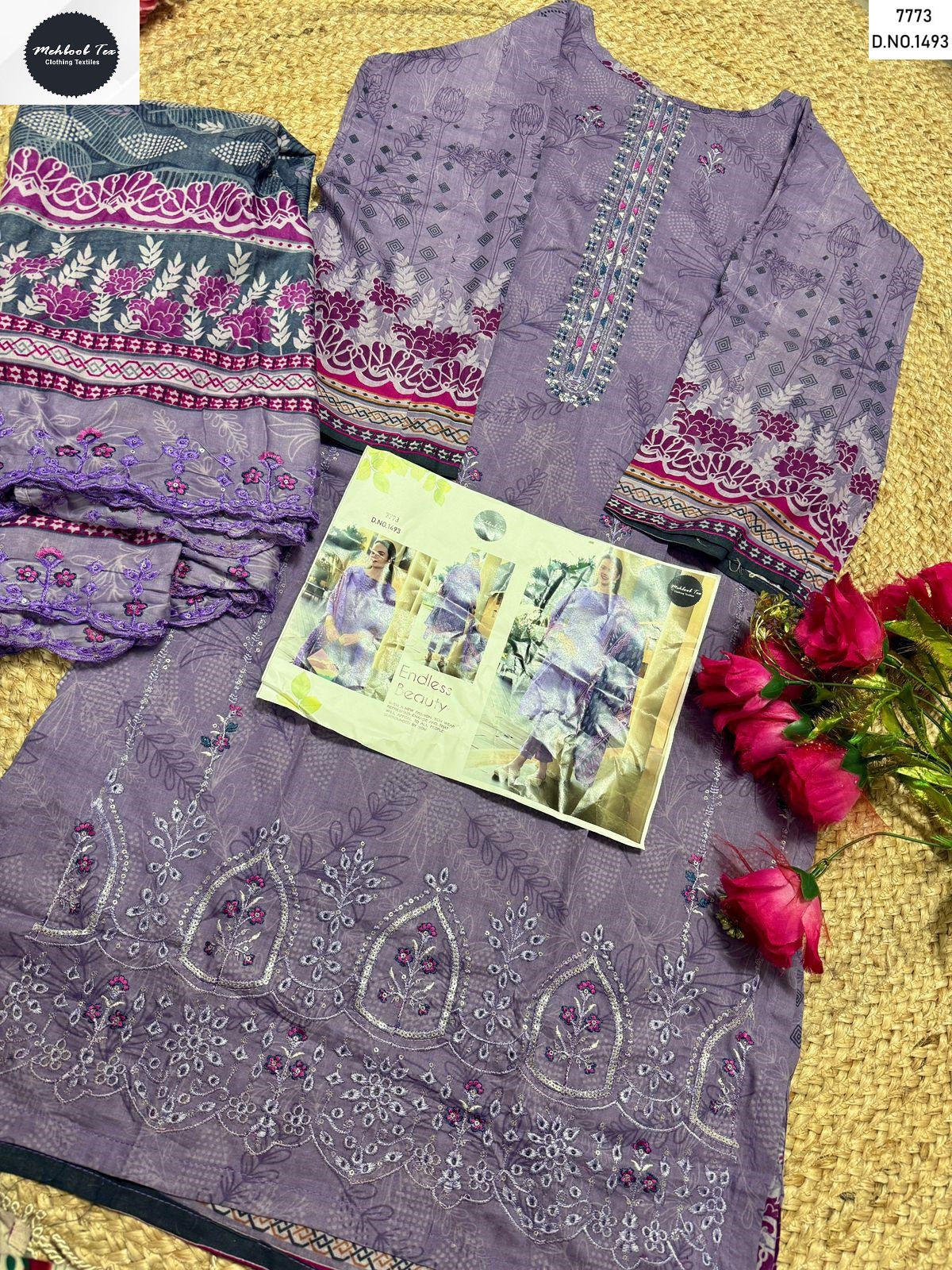 1493 Mehboob Tex Embroidery Pakistani Salwar Suits