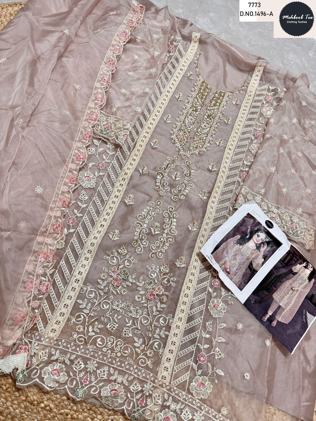 1496A Mehboob Tex Handwork Pakistani Salwar Suits