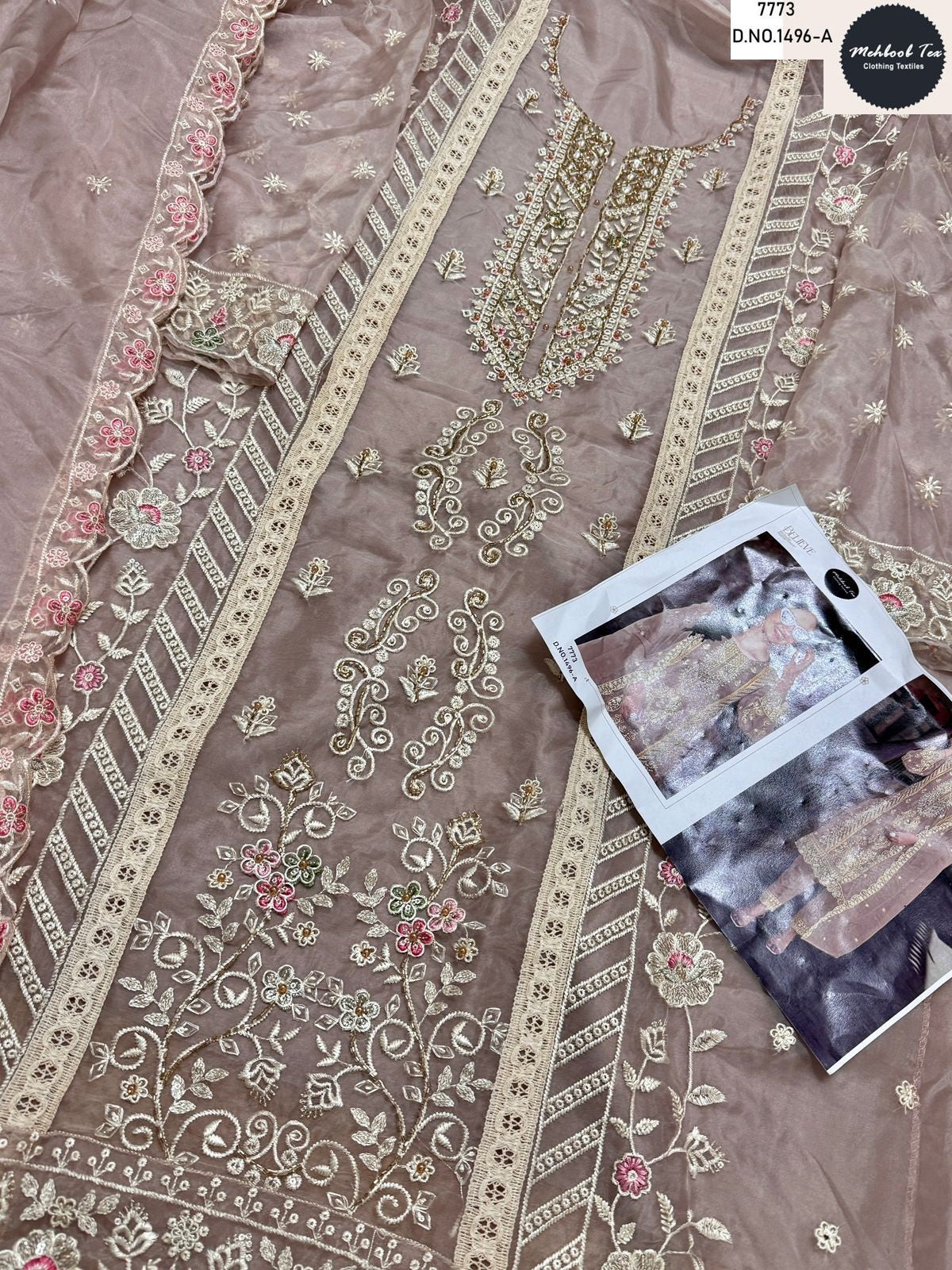 1496A Mehboob Tex Handwork Pakistani Salwar Suits