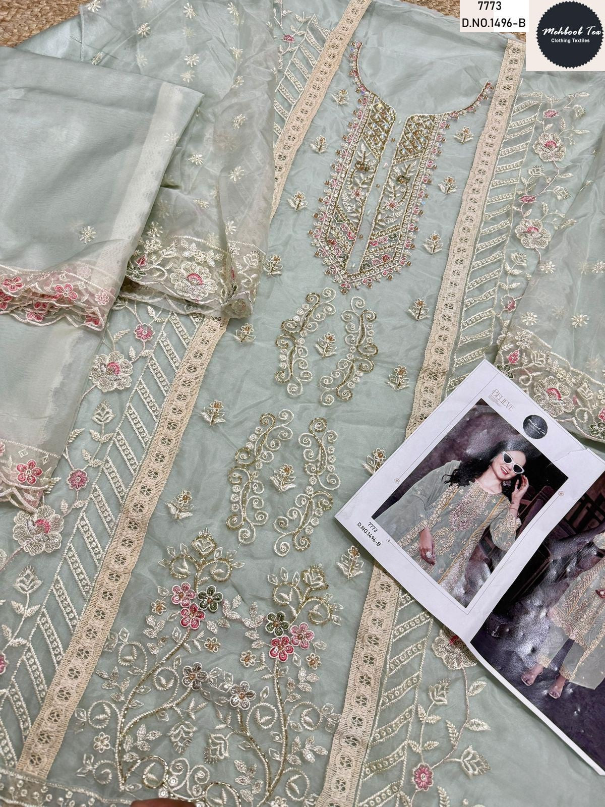1496B Mehboob Tex Handwork Pakistani Salwar Suits