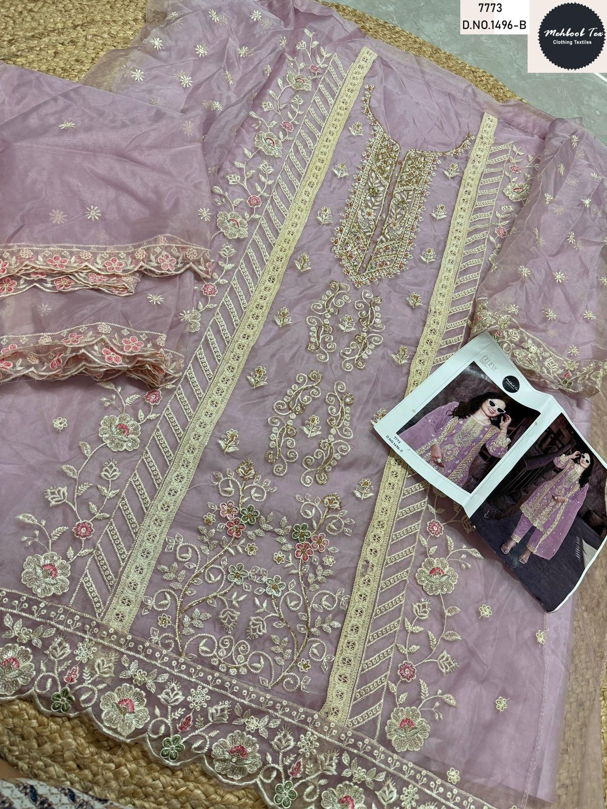 1496B Mehboob Tex Handwork Pakistani Salwar Suits