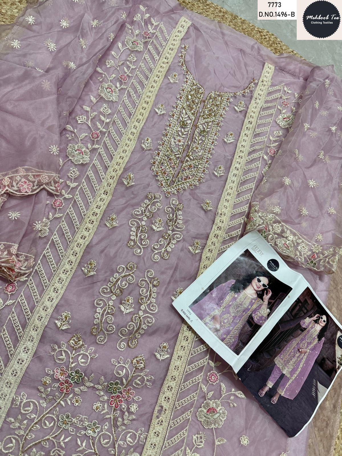 1496B Mehboob Tex Handwork Pakistani Salwar Suits