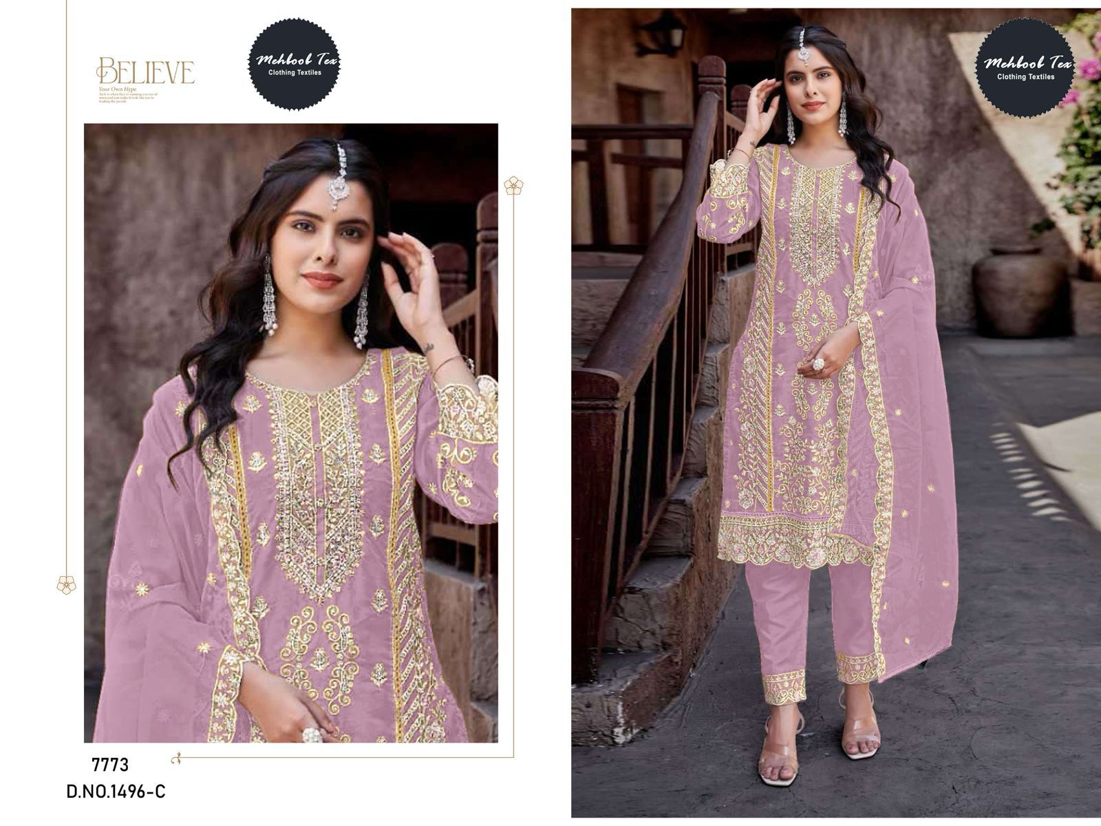 1496C Mehboob Tex Handwork Pakistani Salwar Suits