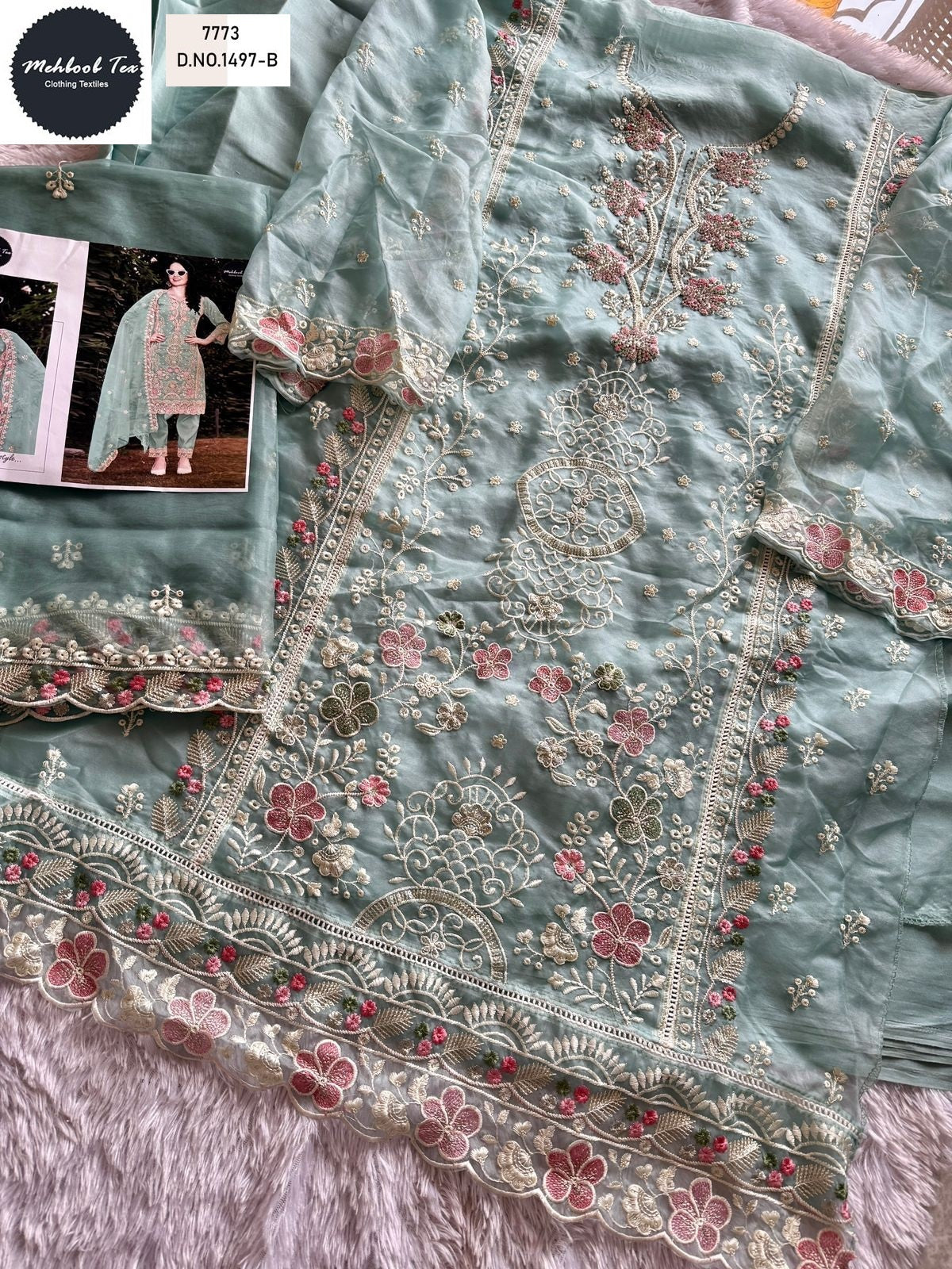 1497B Mehboob Tex Hand Work Pakistani Salwar Suits