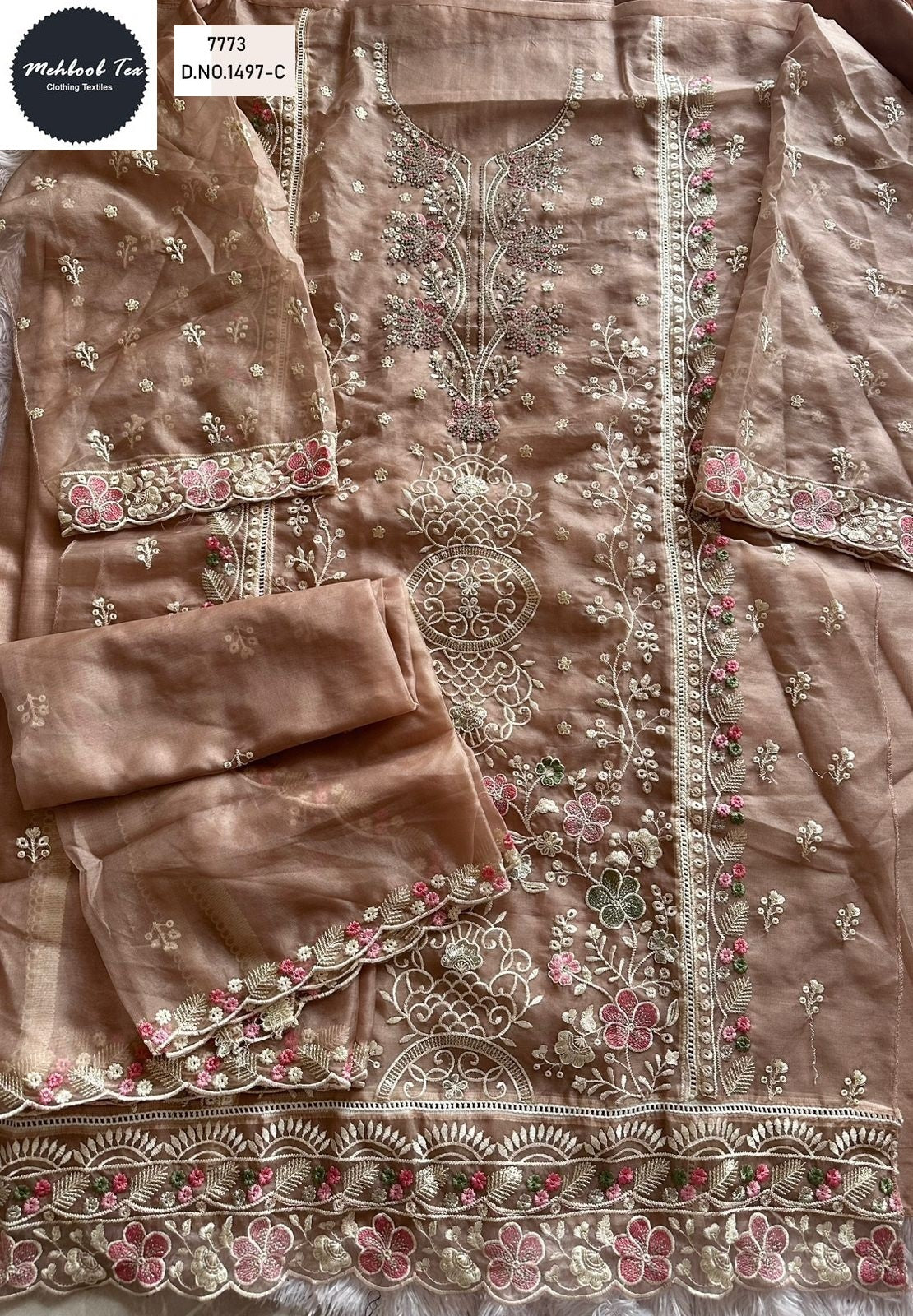 1497C Mehboob Tex Hand Work Pakistani Salwar Suits