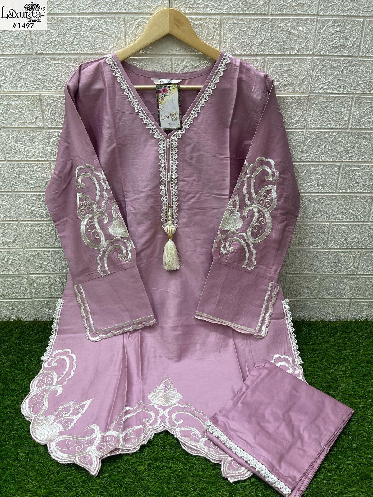 1497 Pink Laxuria Trendz Jam Satin Co Ord Set