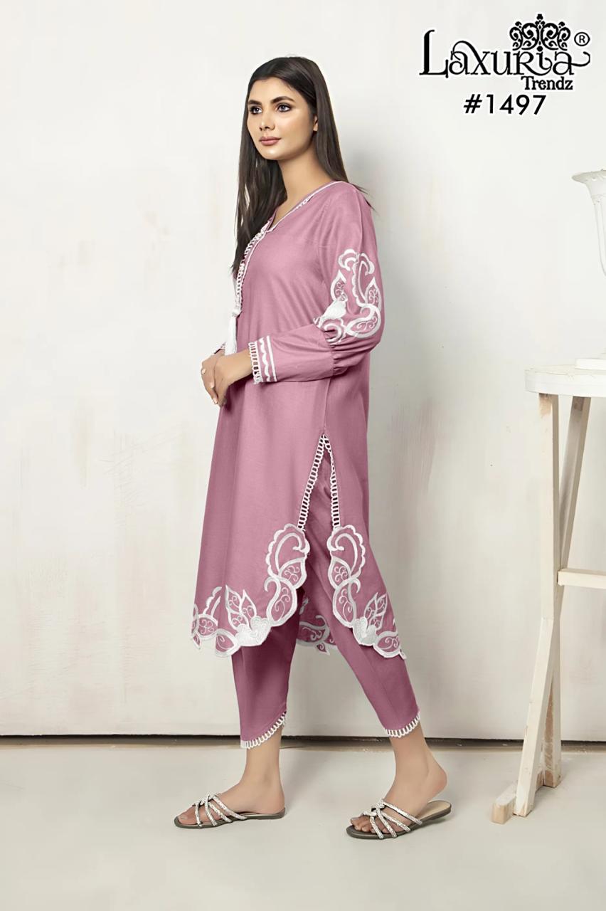 1497 Pink Laxuria Trendz Jam Satin Co Ord Set