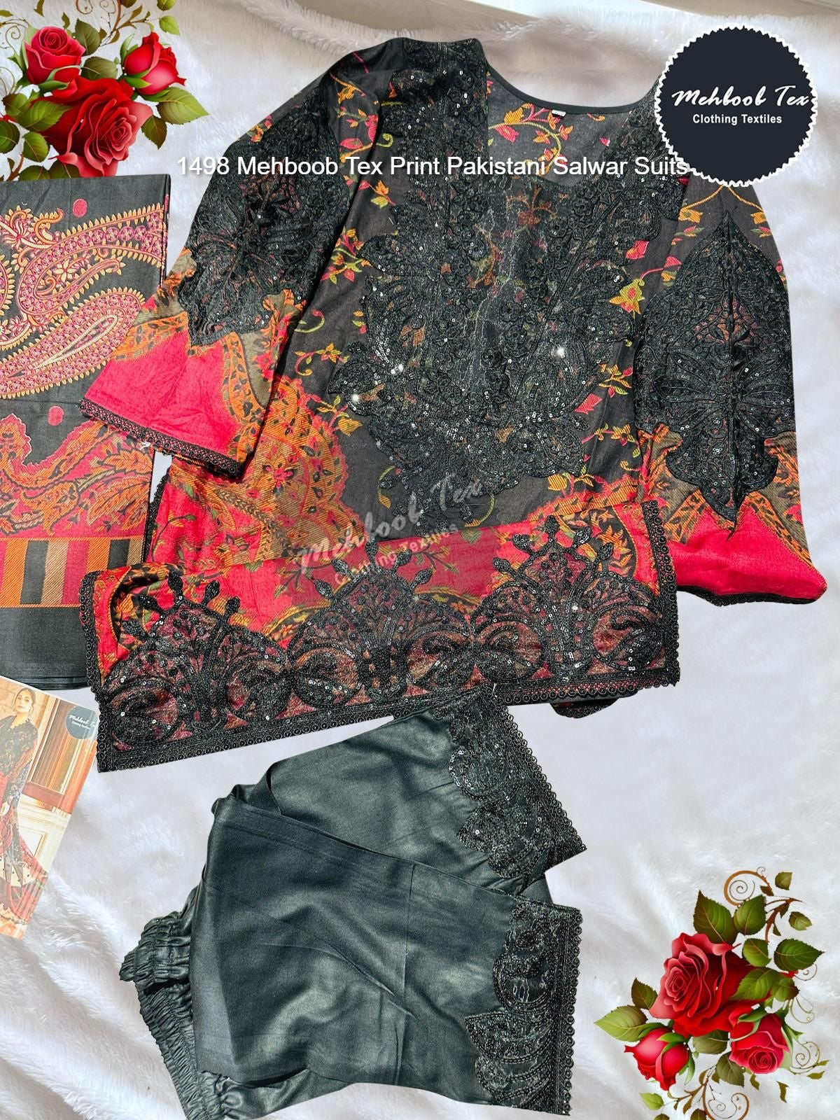 1498 Mehboob Tex Print Pakistani Salwar Suits