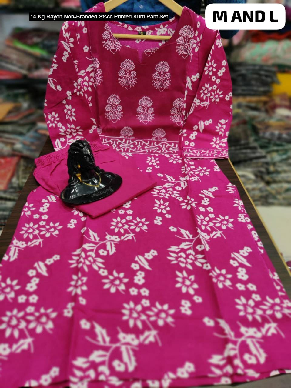 14 Kg Rayon Non-Branded Stscc Printed Kurti Pant Set