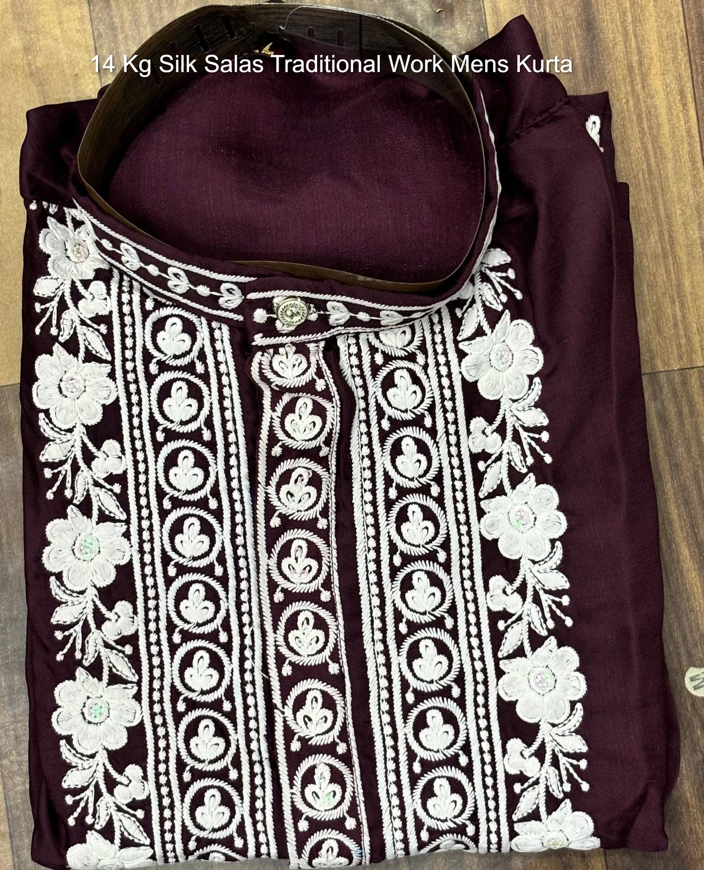 14 Kg Silk Salas Traditional Work Mens Kurta