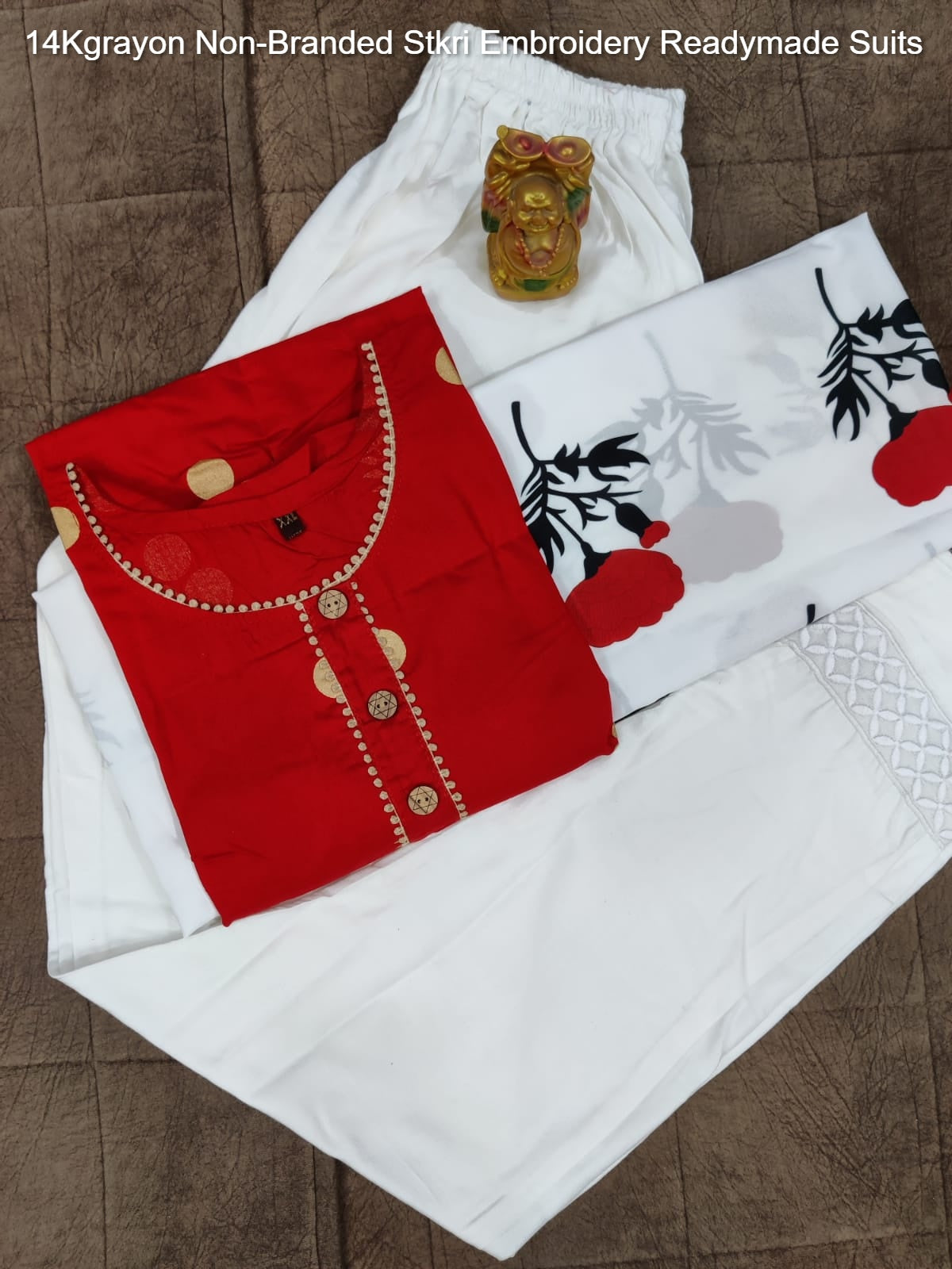 14Kgrayon Non-Branded Stkri Embroidery Readymade Suits