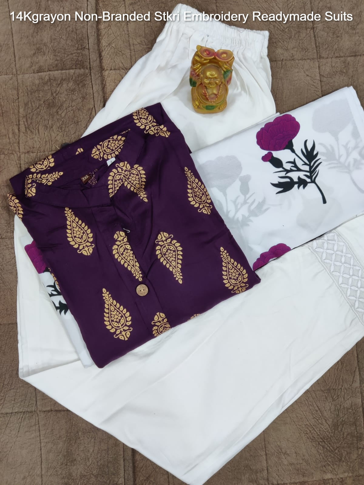 14Kgrayon Non-Branded Stkri Embroidery Readymade Suits