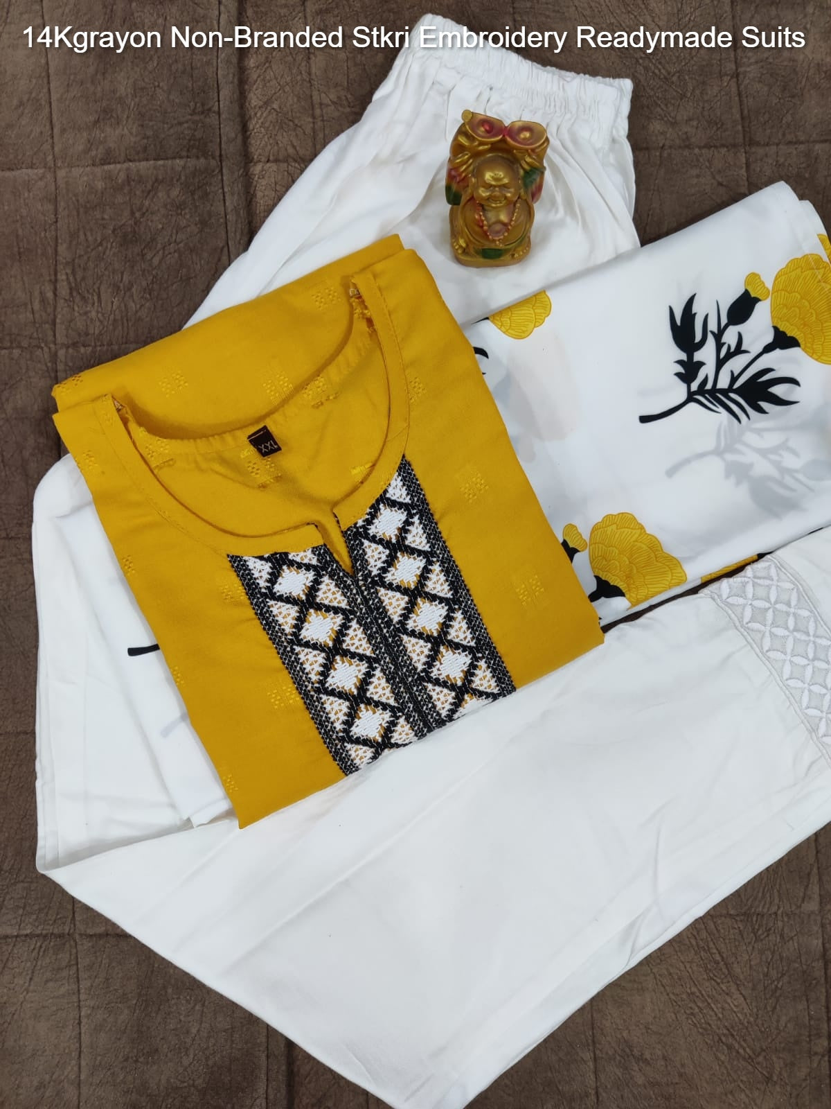 14Kgrayon Non-Branded Stkri Embroidery Readymade Suits