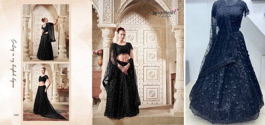 15001 Women In Black Anantesh Premium Net Readymade Lehenga Choli
