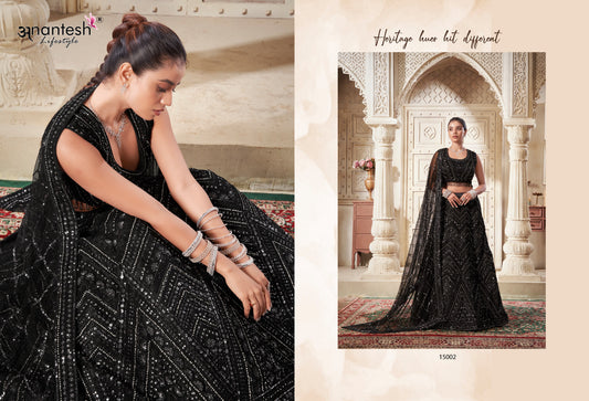 15002 Women In Black Anantesh Premium Net Readymade Lehenga Choli