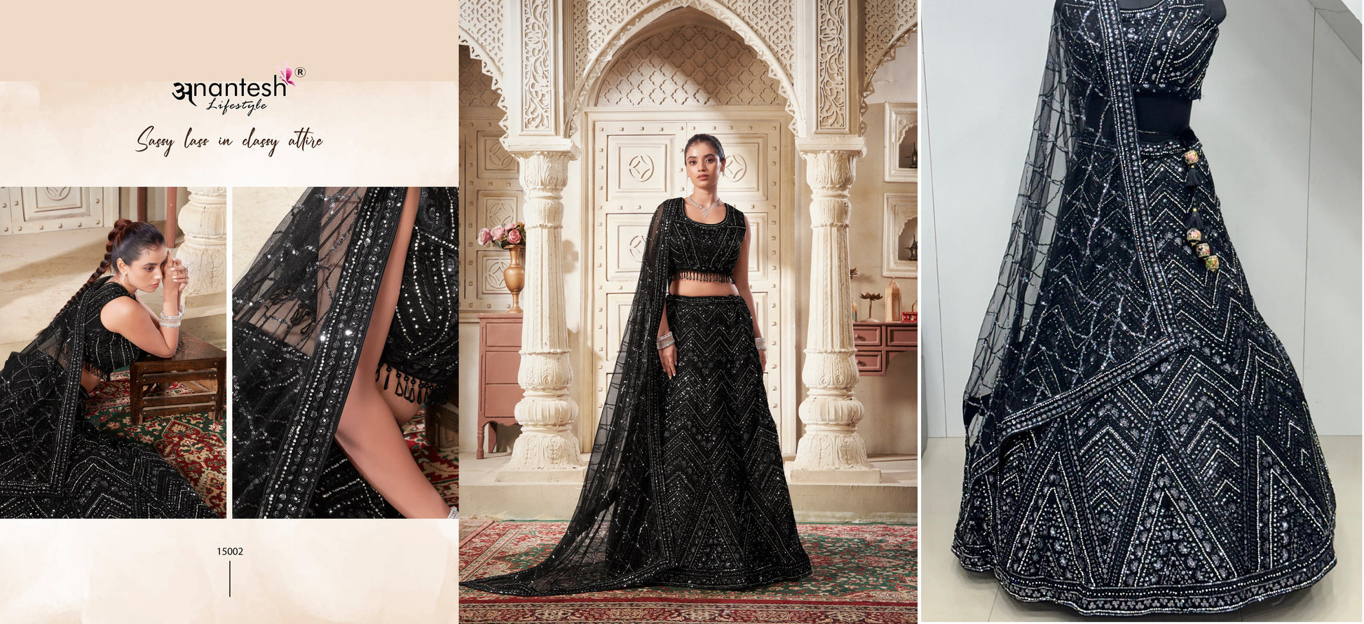 15002 Women In Black Anantesh Premium Net Readymade Lehenga Choli