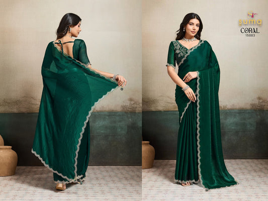 15003 Coral Suma Designer Fendy Chiffon Sarees