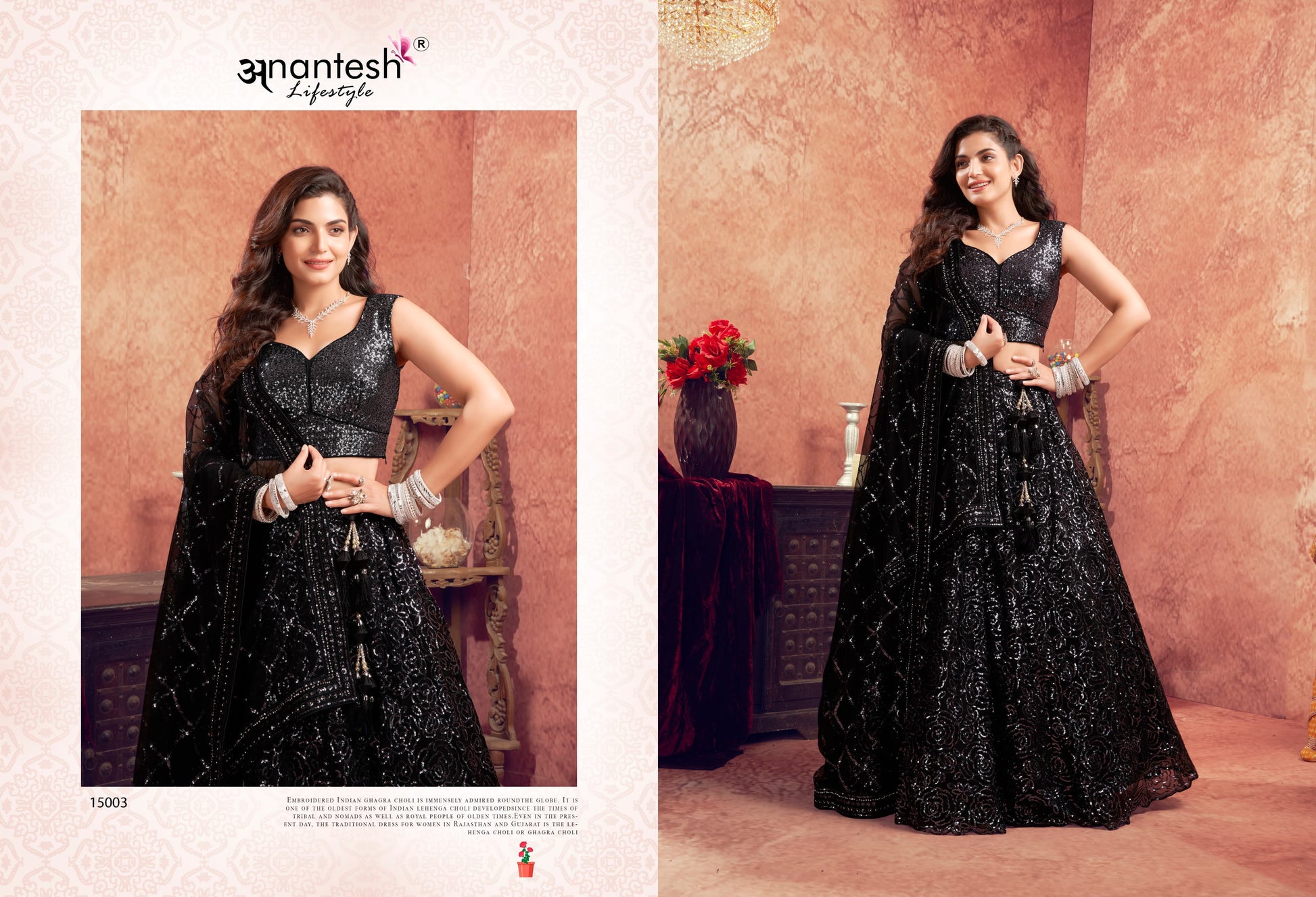 15003 Women In Black Anantesh Premium Net Readymade Lehenga Choli