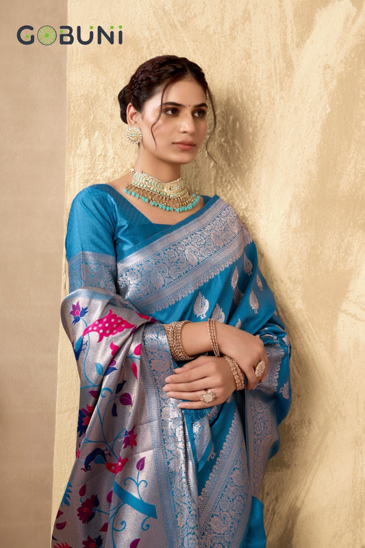 1502 Shagun Gobuni Silk Sarees