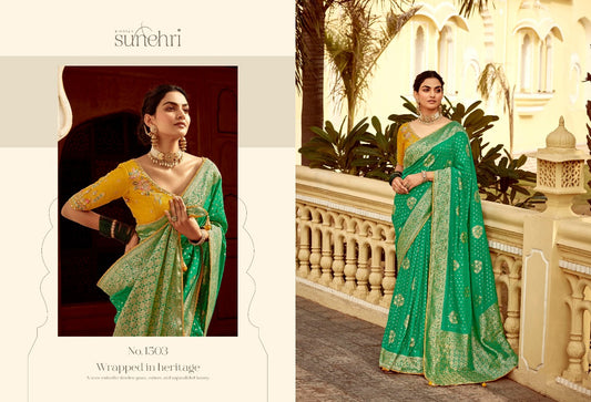 1503 Rang Mahal Sunehri Fancy Sarees