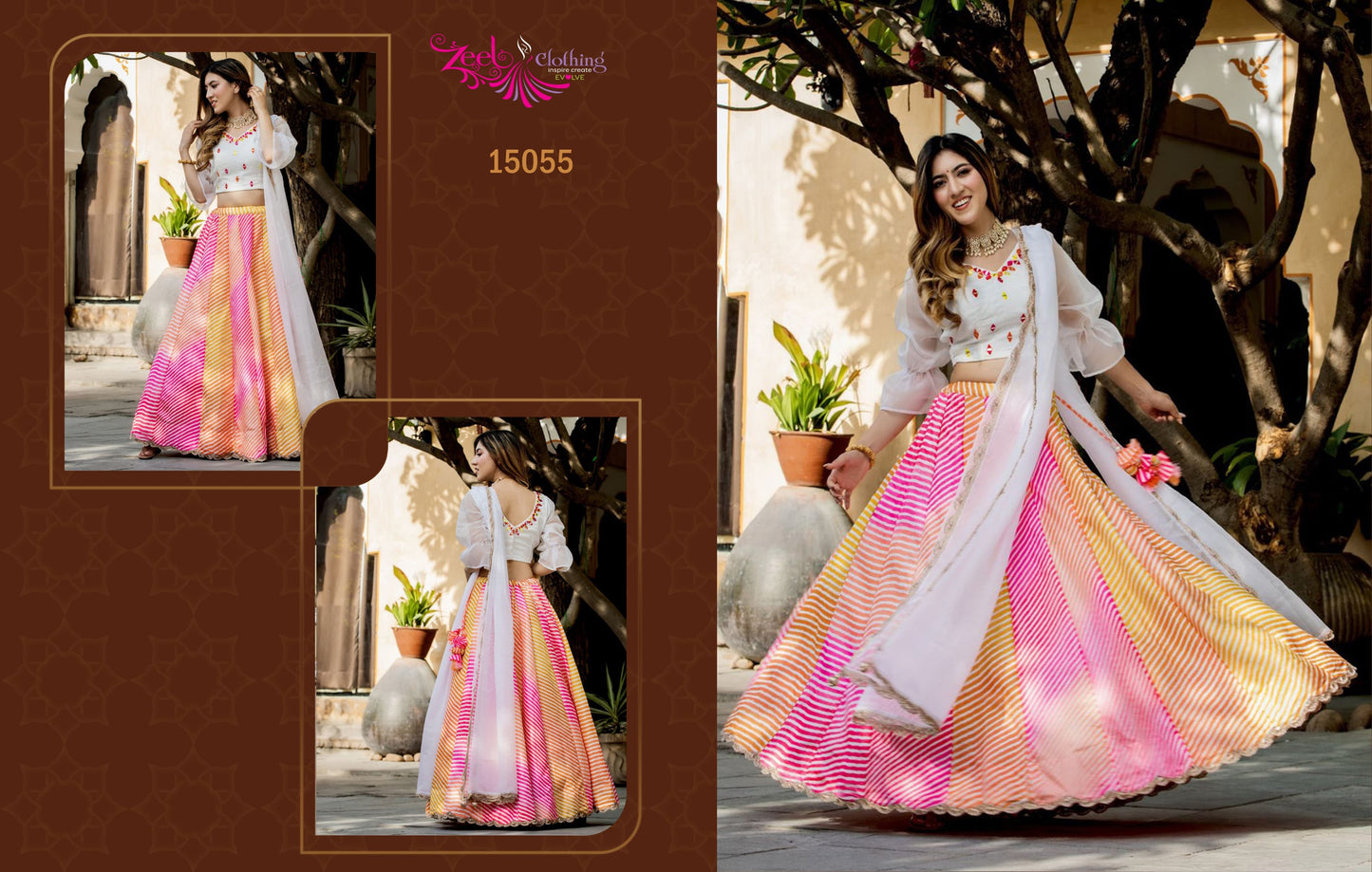 15055 Vol 3 Zeel Organza Lehenga Choli