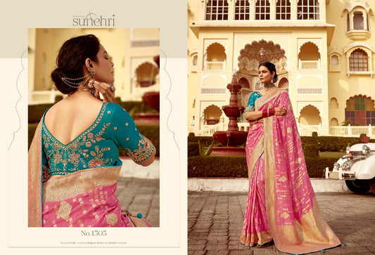 1505 Rang Mahal Sunehri Fancy Sarees