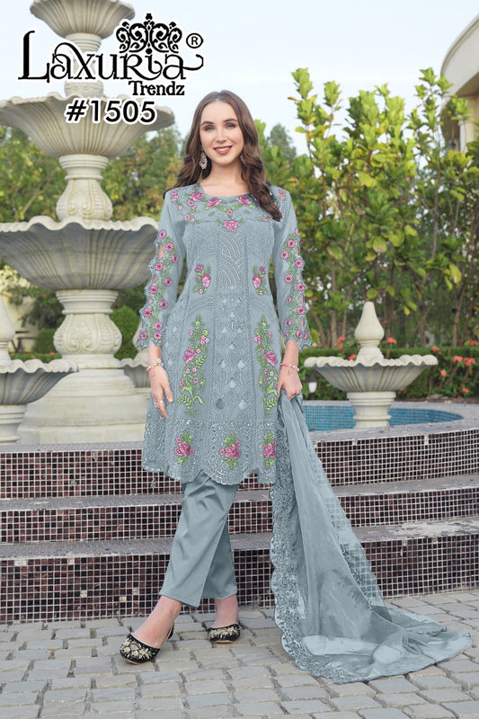 1505 Sky Laxuria Trendz Georgette Pakistani Readymade Suits