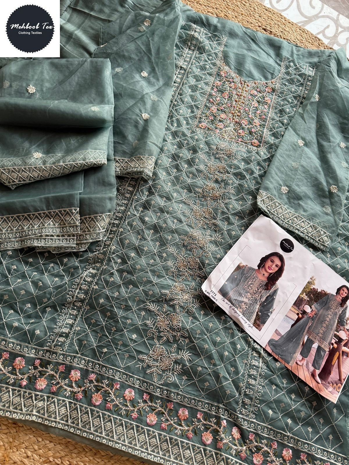 1508C Mehboob Tex Handwork Pakistani Salwar Suits