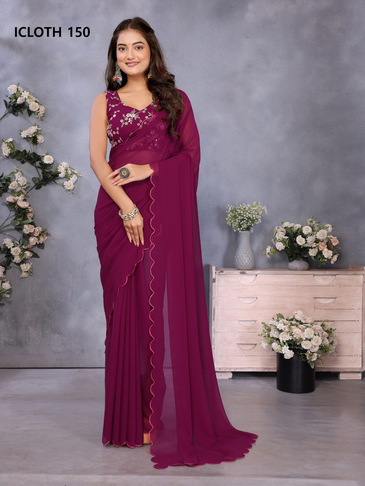 150 Icloth Vol 4 Prima Georgette Sarees