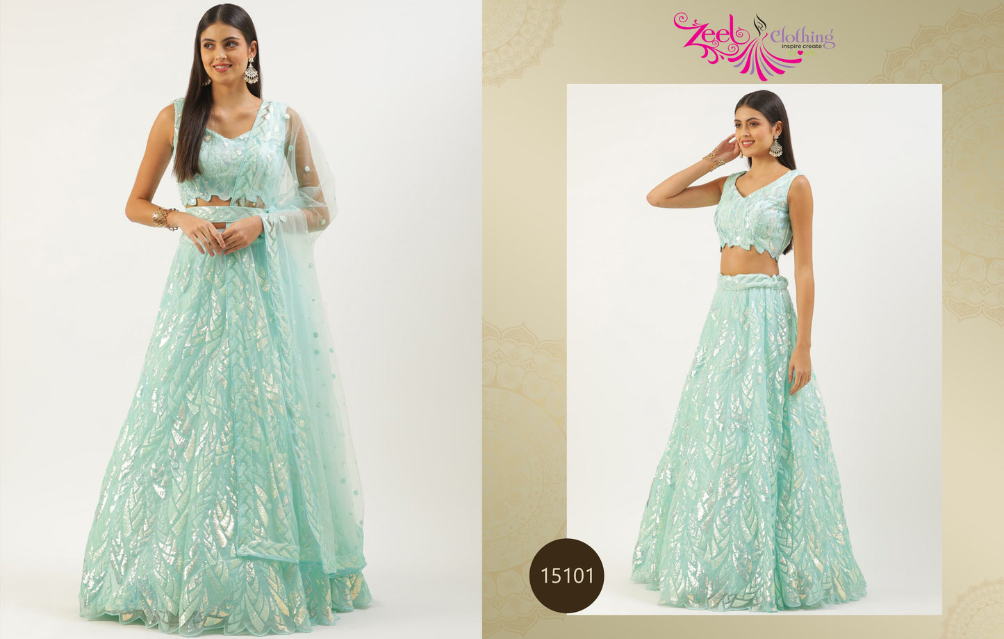 15101 Blue Volume 24 Zeel Soft Net Lehenga Choli