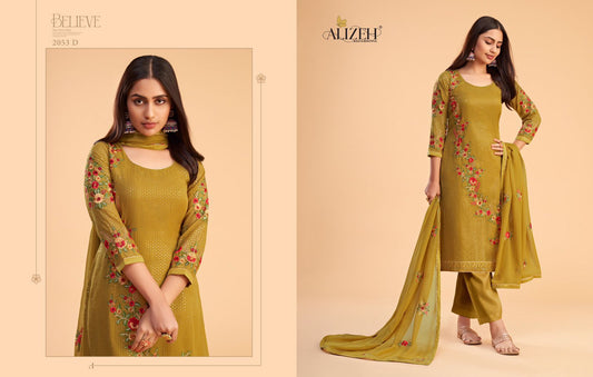 2053-D Zaida Vol 12 Alizeh Unstitched Suits
