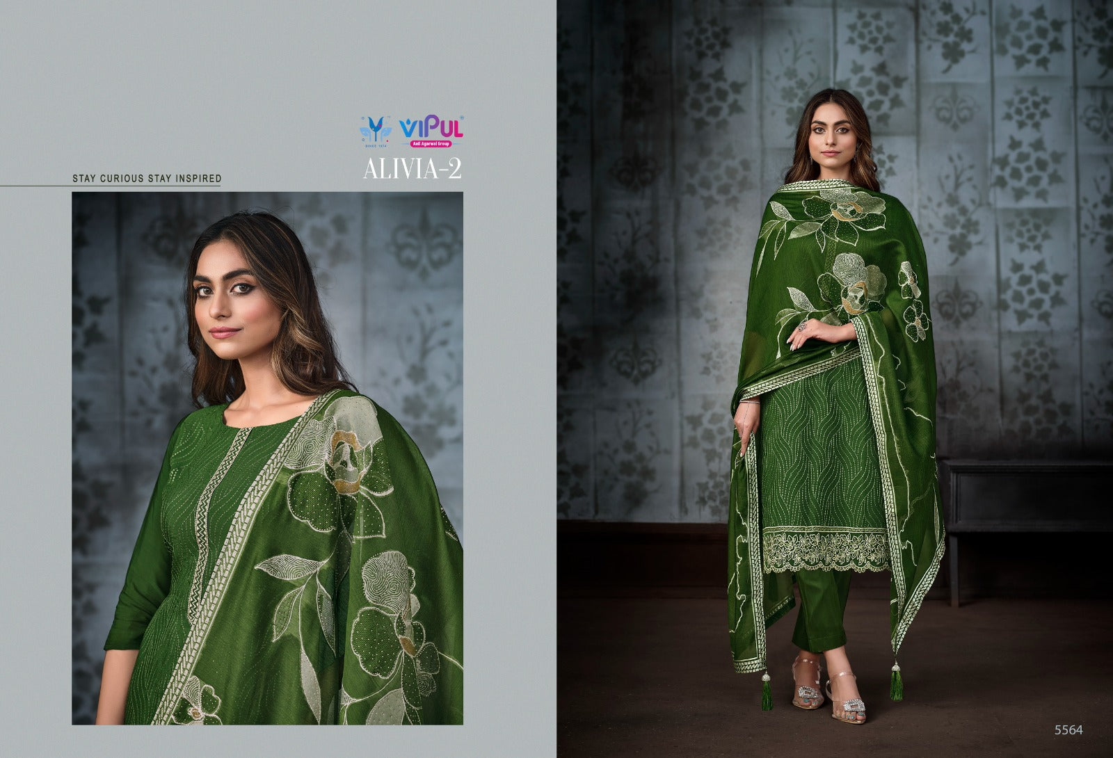 5564 Alivia Vol 2 Vipul Unstitched Suits