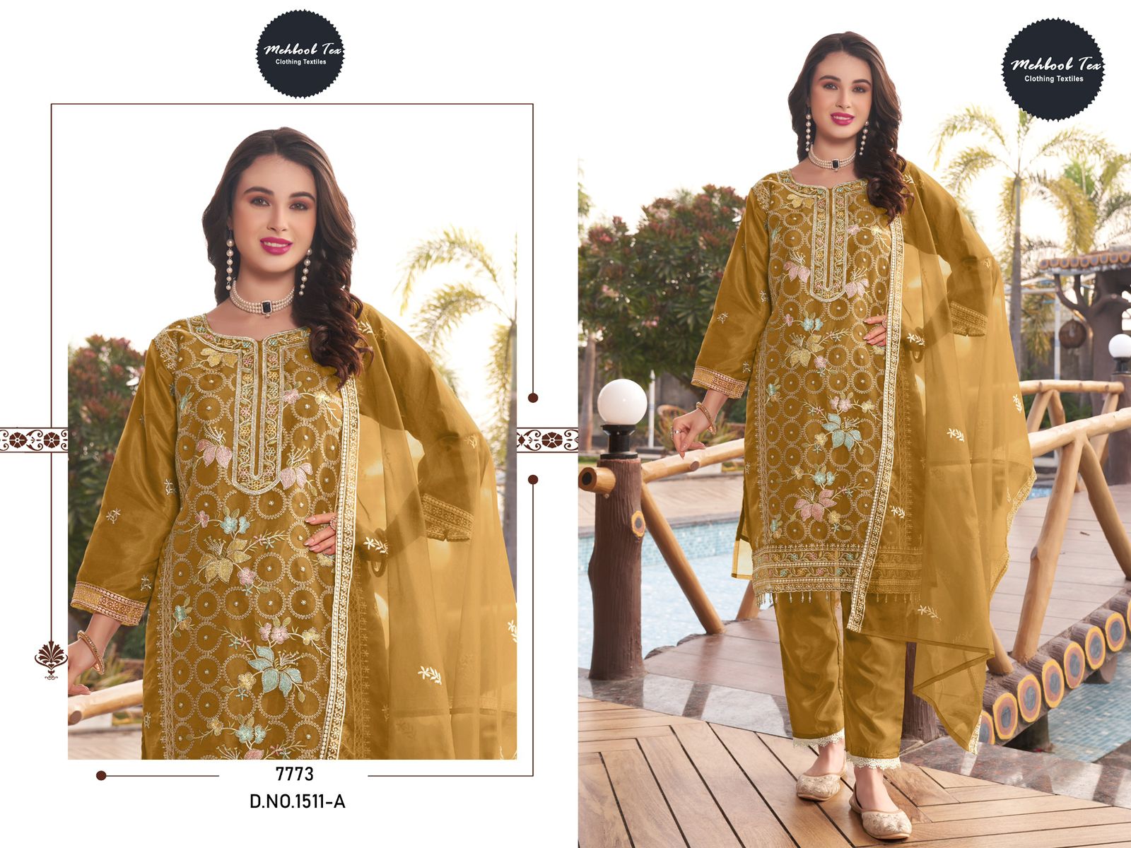 1511A Mehboob Tex Jarkan Pakistani Salwar Suits
