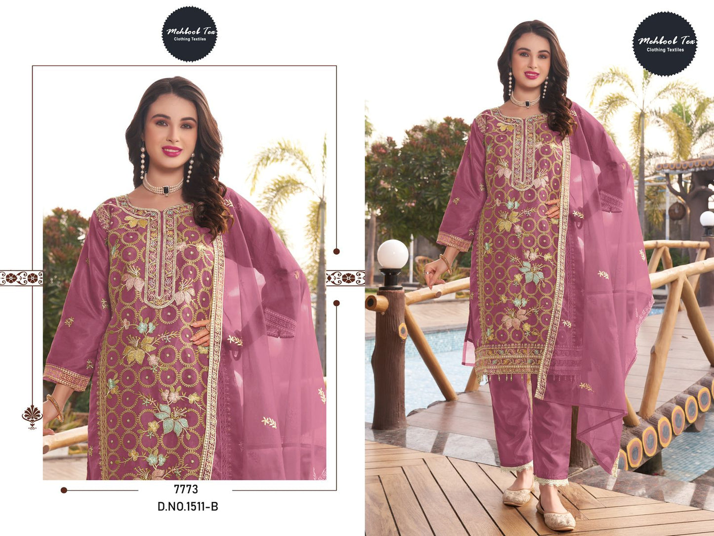 1511B Mehboob Tex Jarkan Pakistani Salwar Suits
