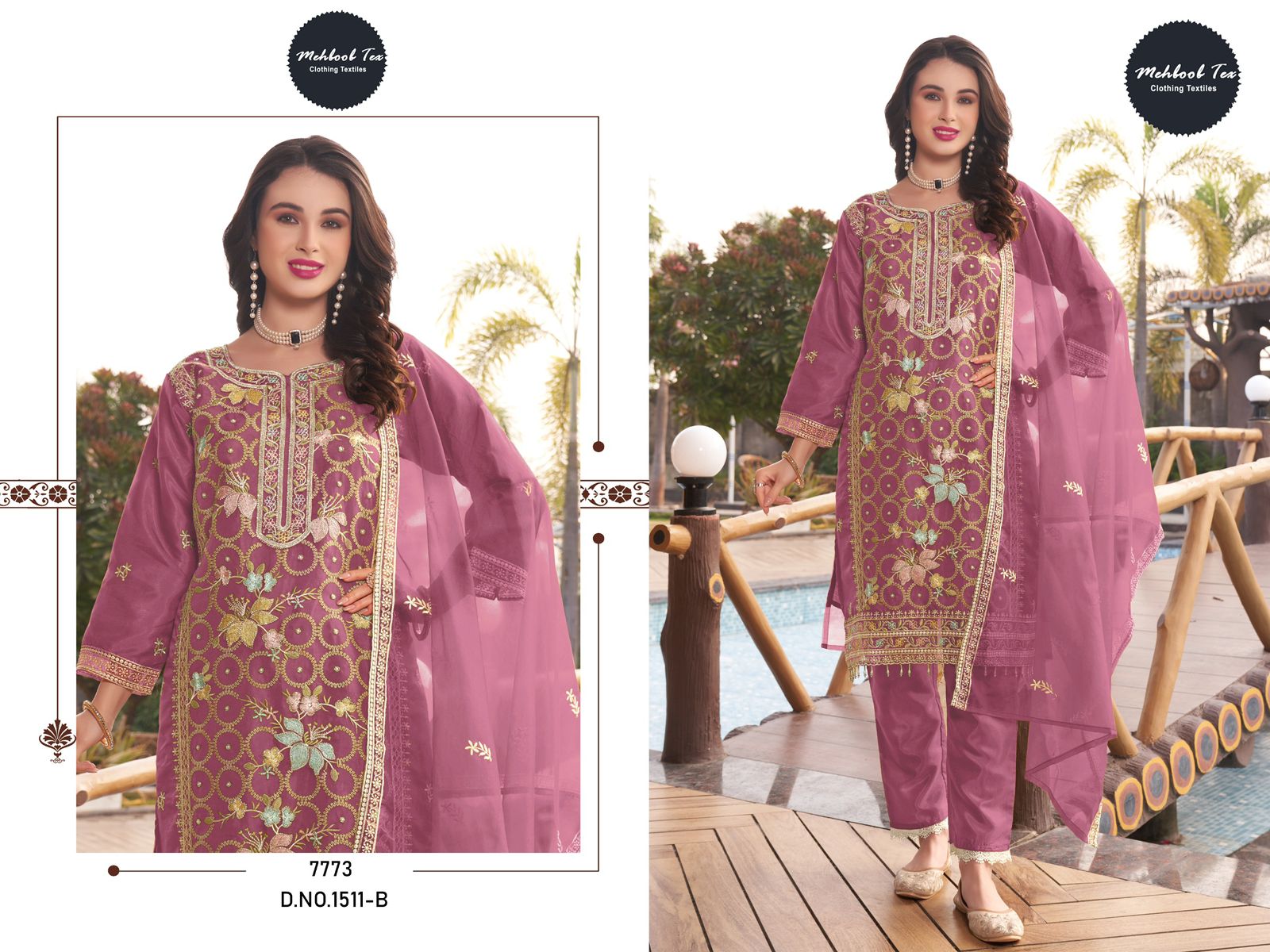 1511B Mehboob Tex Jarkan Pakistani Salwar Suits