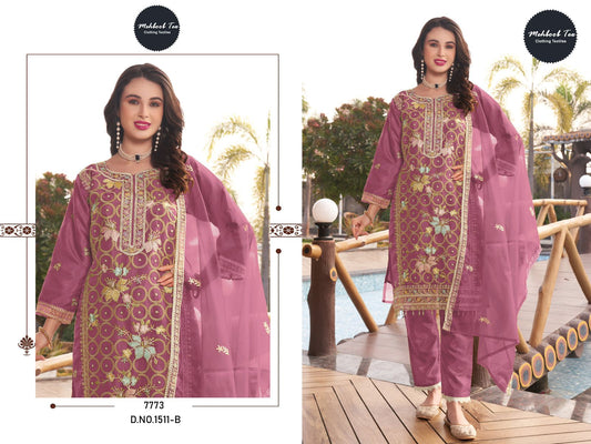 1511B Mehboob Tex Jarkan Pakistani Salwar Suits