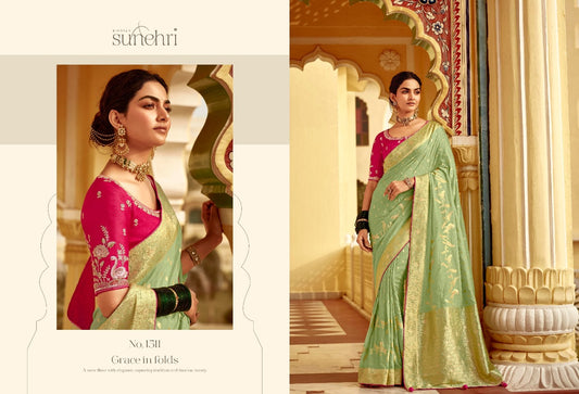 1511 Rang Mahal Sunehri Fancy Sarees