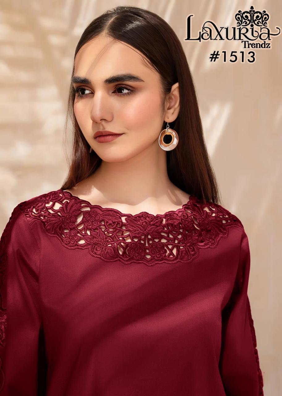 1513 Maroon Laxuria Trendz Rangila Silk Pakistani Readymade Suits