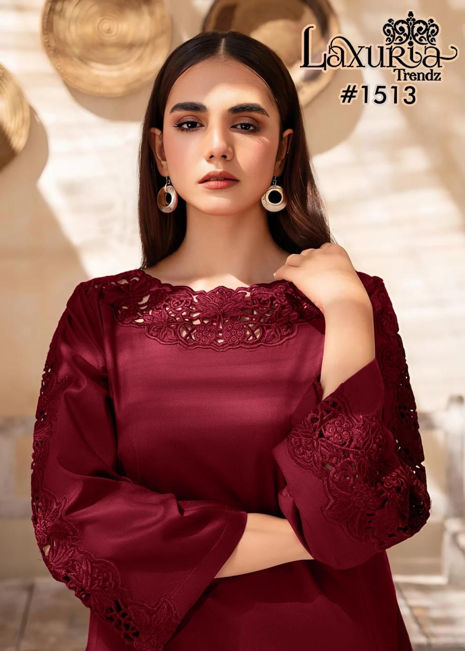 1513 Maroon Laxuria Trendz Rangila Silk Pakistani Readymade Suits